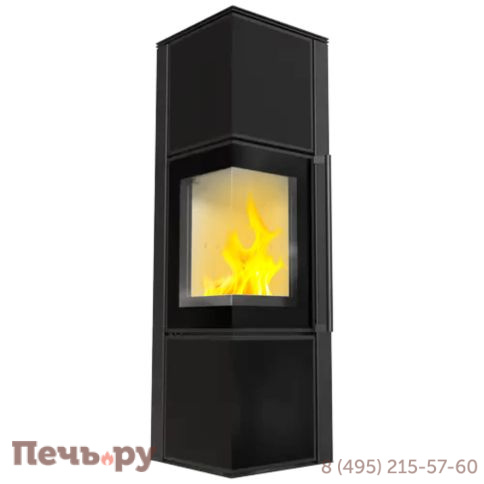 Печь камин Kratki Pro TORA/M черная, с доводчиком фото