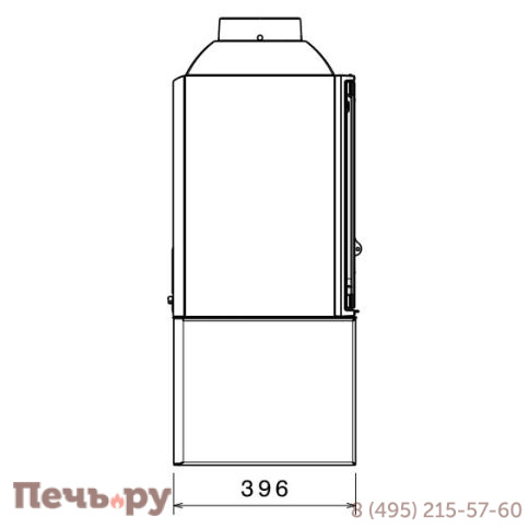 Печь-камин Liseo Castiron LCI 5 GDF Stove, двусторонняя фото 4