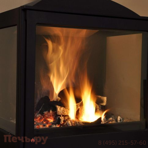 Печь-камин Liseo Castiron LCI 5 GFLR Stove, два боковых стекла фото 4