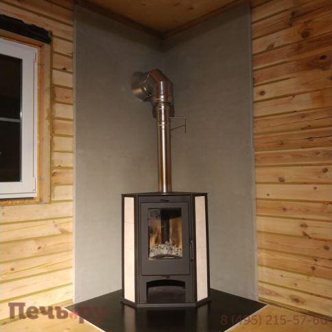 Печь камин Мета Одер угловой с плитой фото 3