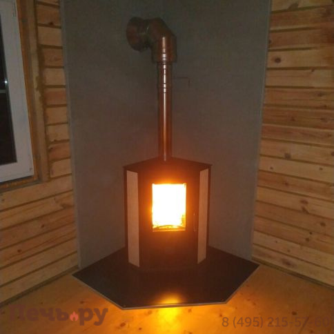 Печь камин Мета Одер угловой с плитой фото 5