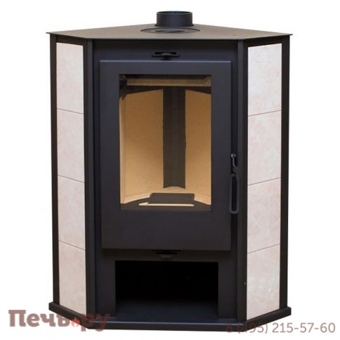 Печь камин Мета Одер угловой с плитой фото