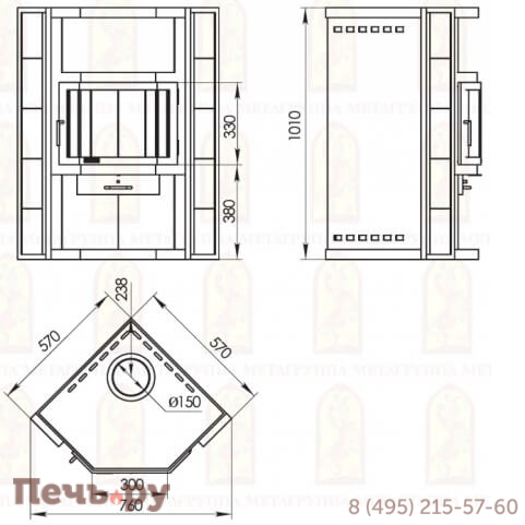 Печь камин МетаБел Амур фото 6