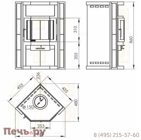 Печь-камин МетаБел Нева фото 6