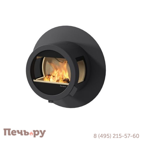 Печь-камин Nordpeis Me Wall с боковыми стеклами, с огнезащитой фото