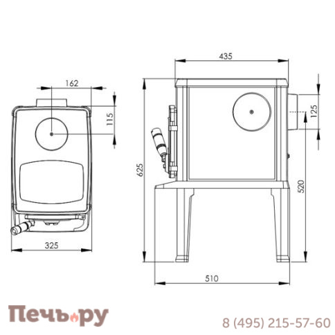 Печь-камин Nordpeis Orion CB фото 3