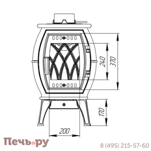 Печь камин Прометалл Бахта фото 11