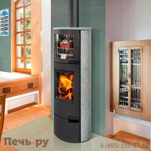 Печь камин Romotop Lugo 02  с духовкой, камень фото 3