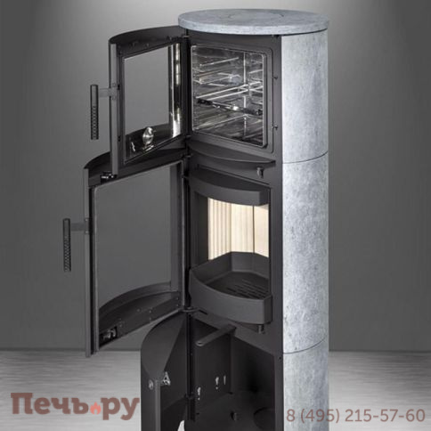 Печь камин Romotop Lugo 02  с духовкой, камень фото 5