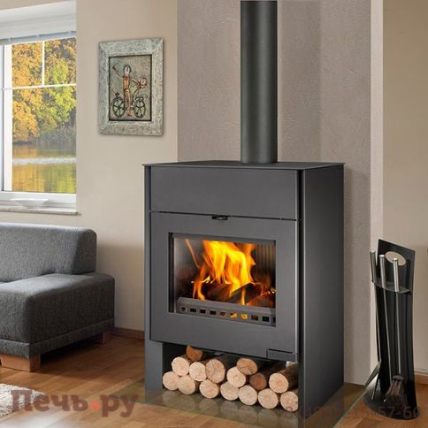 Печь камин Romotop Riano 01 W с теплообменником, металл фото