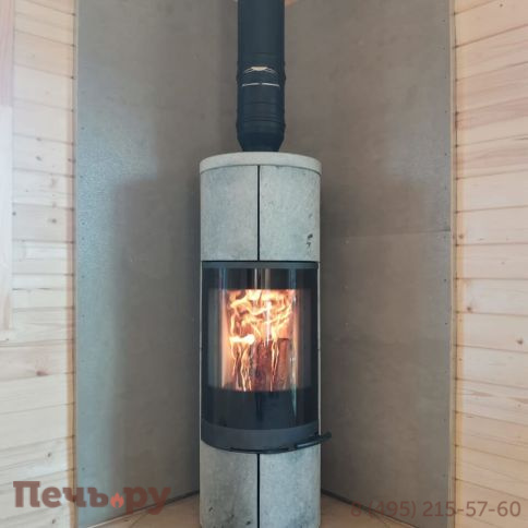 Печь камин Romotop Soria Akum камень фото 9