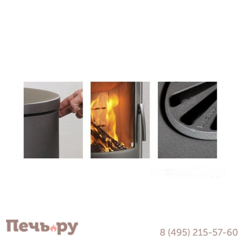 Печь камин Varde Shape 2, черный фото 3