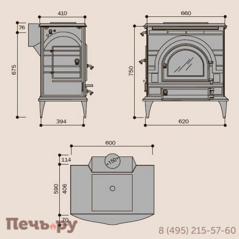 Печь камин Vermont Castings DutchWest large фото 7