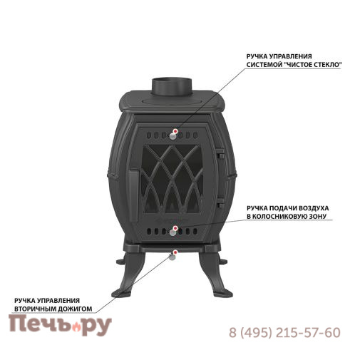 Печь камин Везувий BX-05 Антрацит фото 4