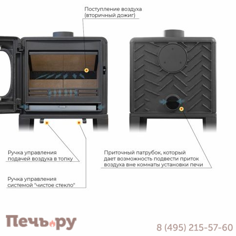 Печь камин Везувий Everest F10 фото 4