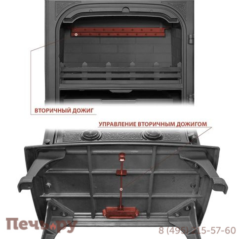 Печь камин Везувий HR-15 Антрацит фото 5