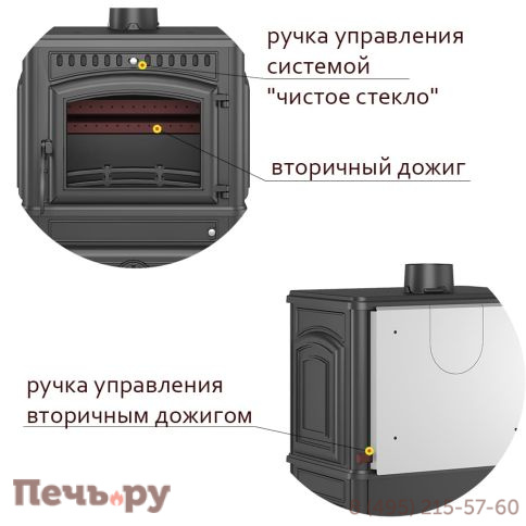 Печь камин Везувий LV-12 Антрацит фото 8