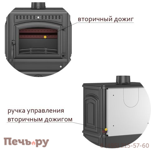 Печь камин Везувий LV-12 S Антрацит фото 4