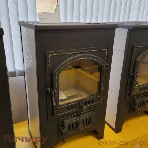 Печь-камин Везувий ПК-01 (205) с плитой беж. 12 кВт фото 6