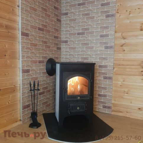 Печь-камин Везувий ПК-01 (205) с плитой беж. 12 кВт фото 7