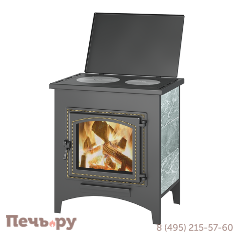 Печь-камин Везувий ПК-04 (240) с плитой фото 3