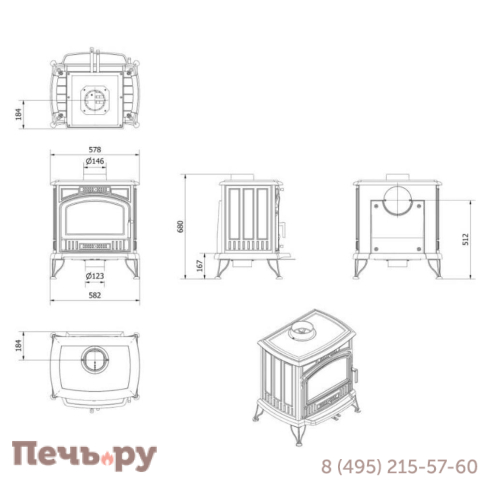 Печь Kratki Koza K6 ECO фото 7