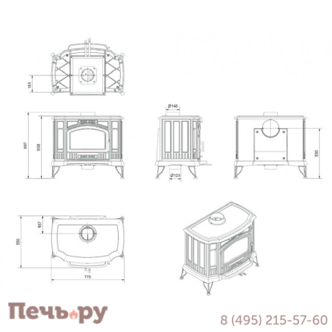 Печь Kratki Koza K9 ECO фото 5