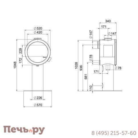 Печь Nordpeis Me Pedestal фото 4