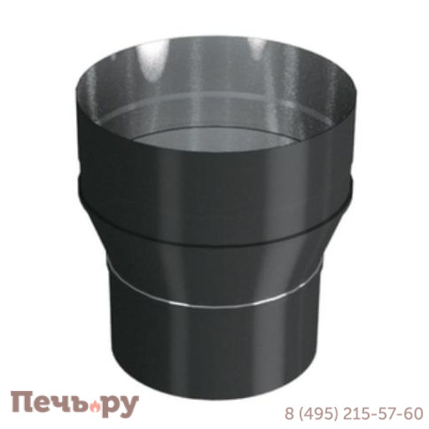 Переходник с топки на трубу Вулкан VBR D115/116.5 (AISI 439, 0.8) черный фото