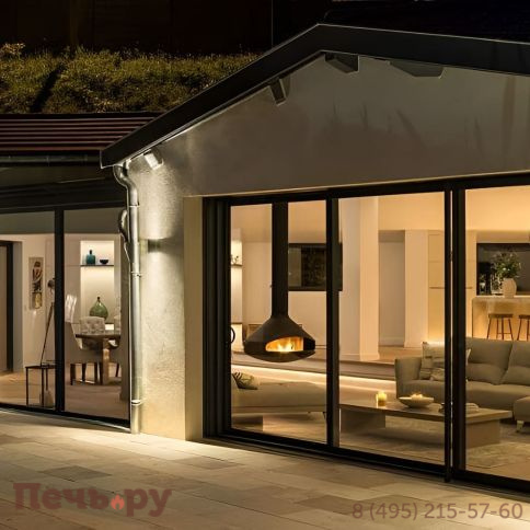 Подвесной камин Focus Ergofocus со стеклом фото 7