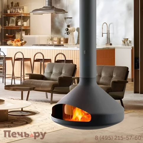 Подвесной камин Focus Ergofocus со стеклом фото