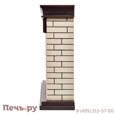 Портал Firelight Bricks Classic камень бежевый, шпон темный дуб фото 2