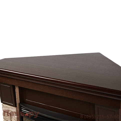 Портал Firelight Forte Wood 30 U (угловой) камень коричневый, шпон темный дуб фото 4