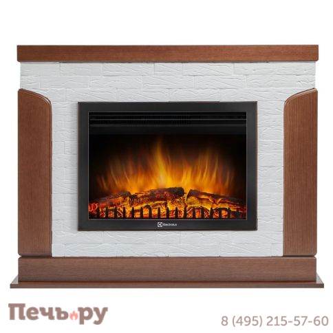 Портал Firelight Prestigio 25 камень белый, шпон дуб фото