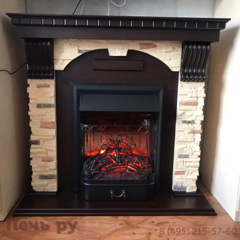 Портал Royal Flame Dublin арочный сланец/сланец белый под очаги Fobos / Majestic FX фото 5