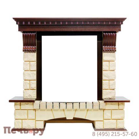 Портал Royal Flame Pierre Luxe шампань под очаги Fobos FX / Majestic FX фото 2