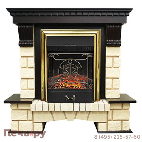 Портал Royal Flame Pierre Luxe шампань под очаги Fobos FX / Majestic FX фото 5