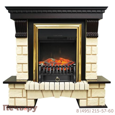 Портал Royal Flame Pierre Luxe шампань под очаги Fobos FX / Majestic FX фото