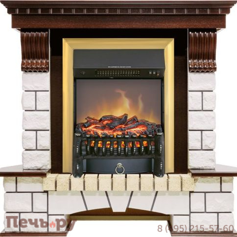 Портал Royal Flame Pierre Luxe угловой под очаги Fobos FX / Majestic FX фото