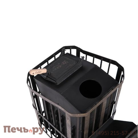 Премиальная банная печь НМК Сибирь-40 ЗК (дверка 700х700) фото 2