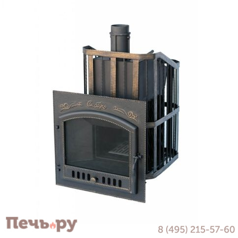 Премиальная банная печь НМК Сибирь-40 ЗК (дверка 700х700) фото