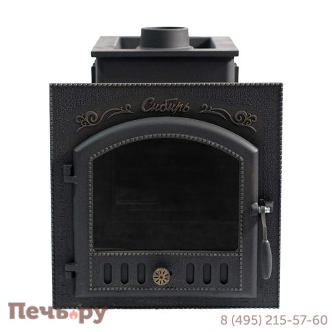 Премиальная чугунная банная печь НМК Сибирь 25 (дверка 545х545) фото 3