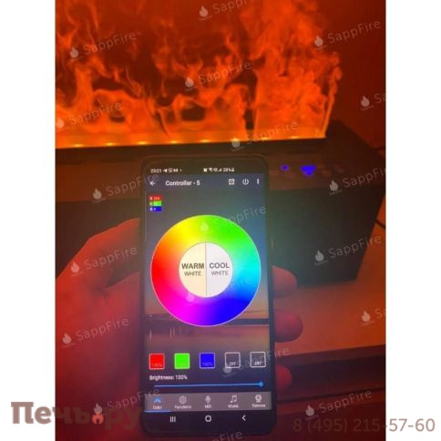 Премиальный паровой 3D электрокамин SappFire 1200 фото 10