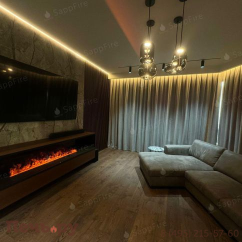 Премиальный паровой 3D электрокамин SappFire 1300 фото 3