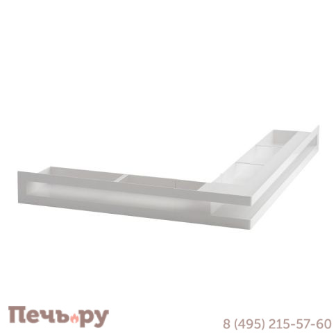 Решетка угловая, равносторонняя с монтажной рамкой Ventlab 500x500 высота 10х50х50 фото 2