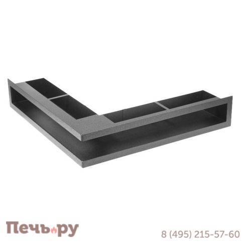 Решетка угловая, равносторонняя с монтажной рамкой Ventlab 500x500 высота 10х50х50 фото