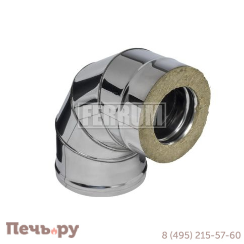 Сэндвич-колено 90° Феррум (AISI 430/ 0.8) фото