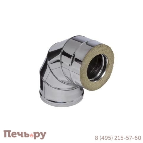 Сэндвич колено 90° Феррум HF Plus (AISI 430/1 + AISI 430/0.5) фото