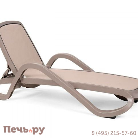 Шезлонг Gardeck Nardi Alfa с подлокотниками, тортора фото