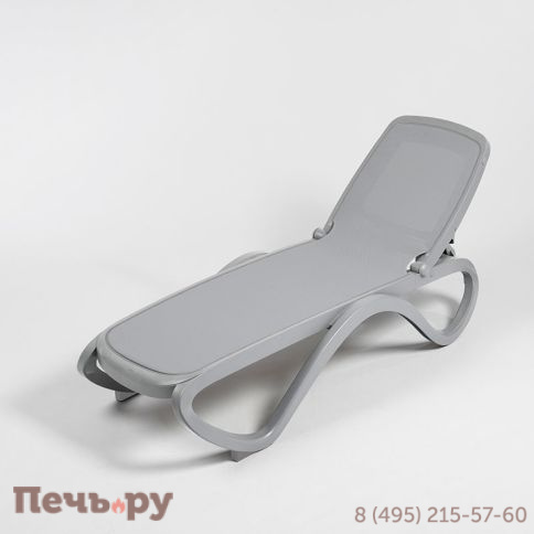 Шезлонг Gardeck Nardi Omega Nardi Omega без подлокотников, серый фото 2